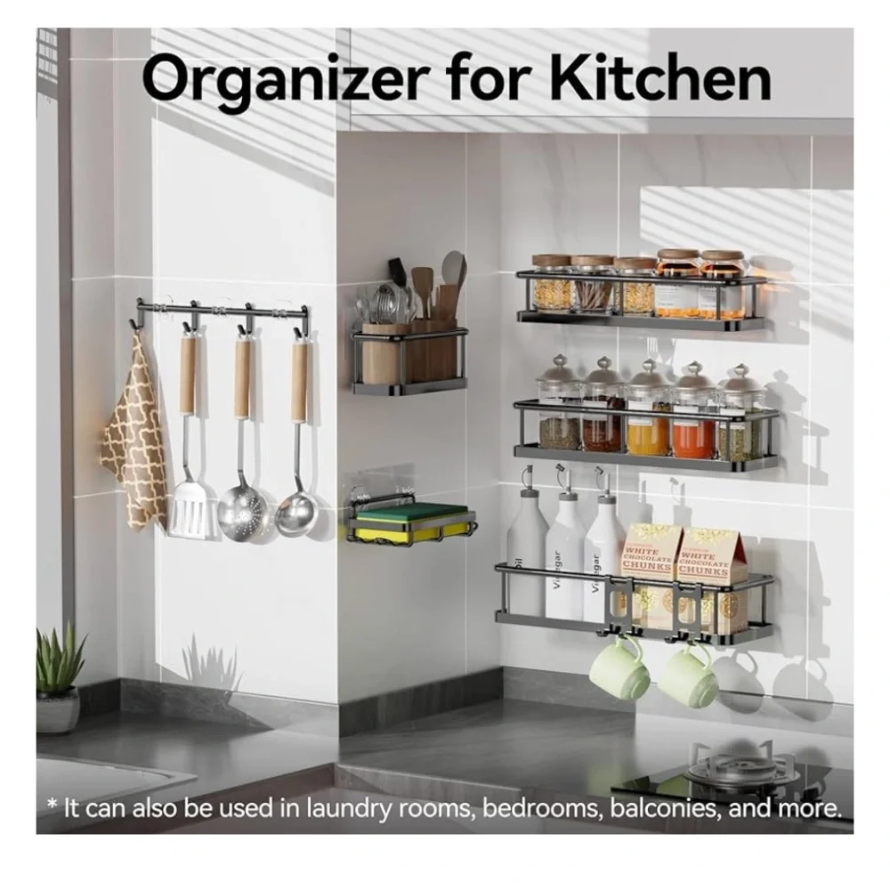 Shower Caddy-YASONIC 100% Rustproof Shower Organizer 6 PK nwt